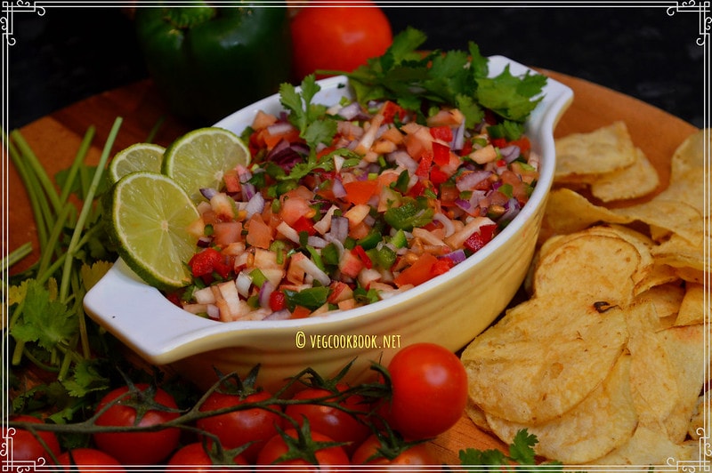 Fresh Peach Salsa Recipe (Oil Free), gluten-free, dairy-free