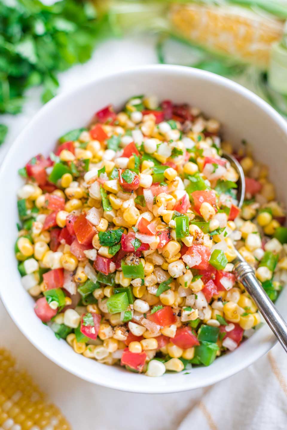 Easy Corn Salsa (or Salad), gluten and dairy-free