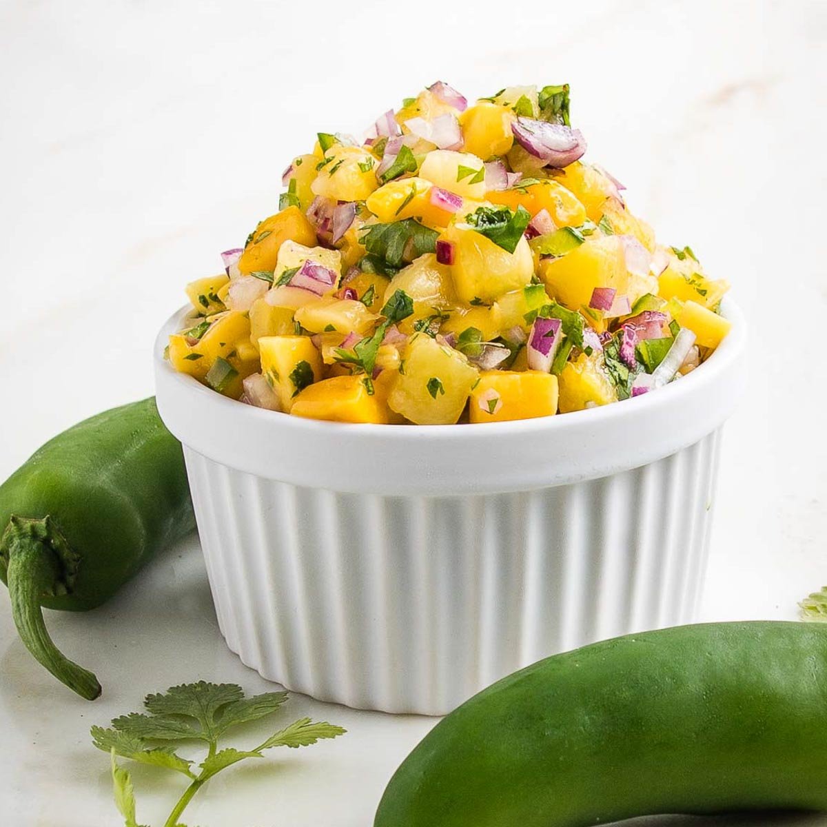 Pineapple Mango Salsa, gluten-free and dairy-free