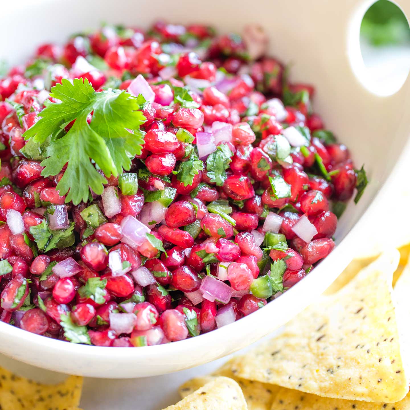 Pomegranate Salsa, gluten free and dairy-free