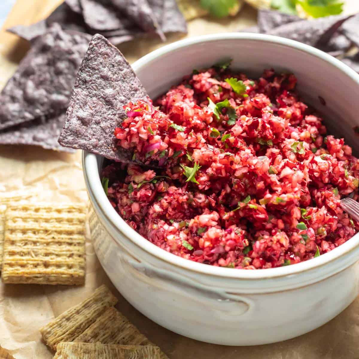 Fresh Cranberry Salsa, gluten-free, dairy-free