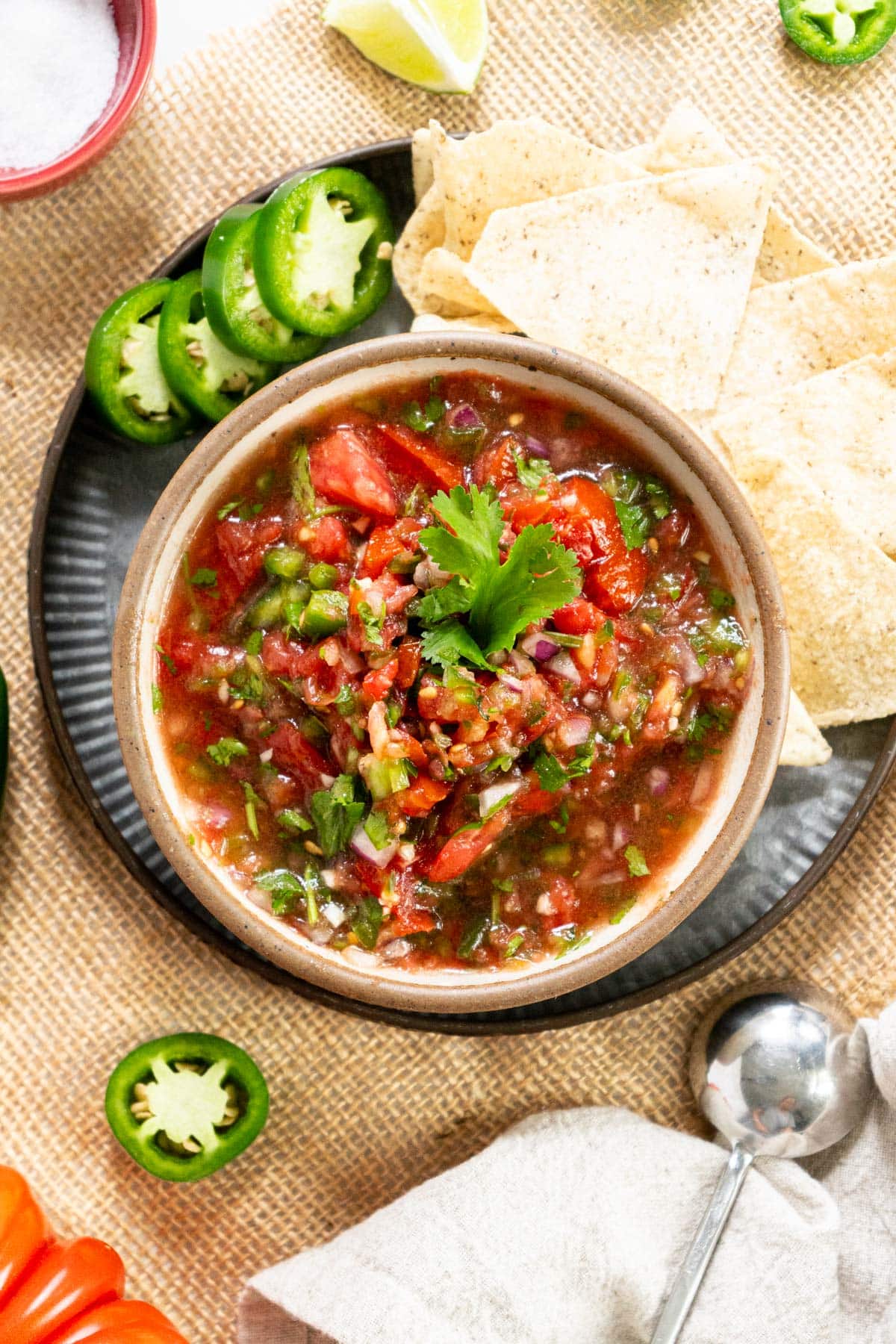Easy Homemade Salsa with Fresh Tomatoes, gluten-free