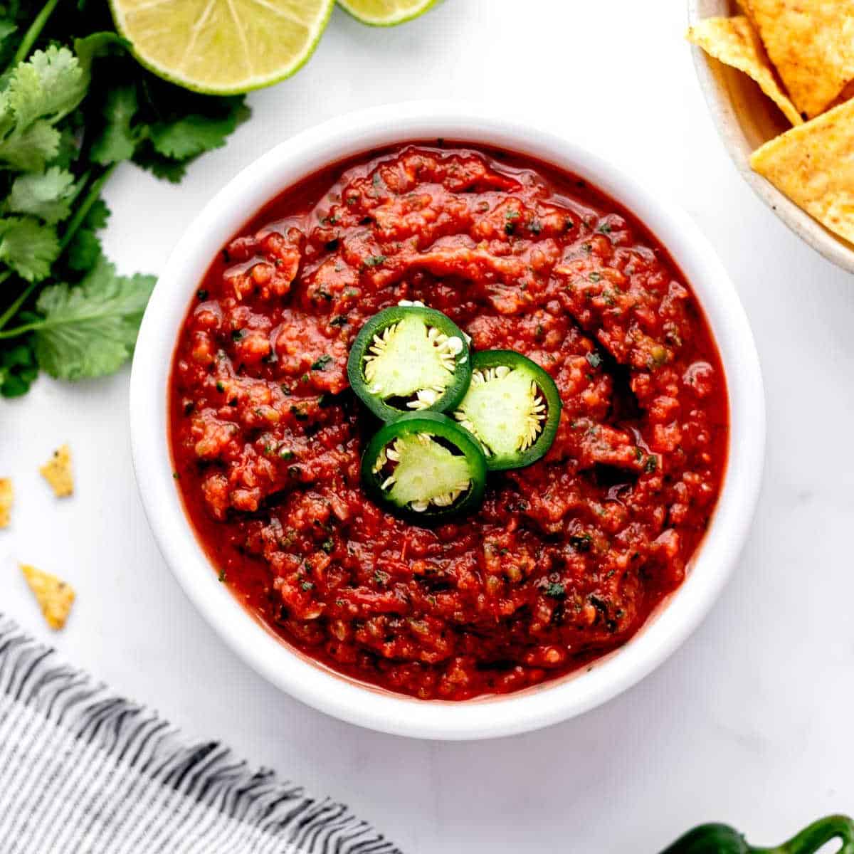 Homemade Roasted Jalapeno Salsa Recipe, gluten and dairy-free