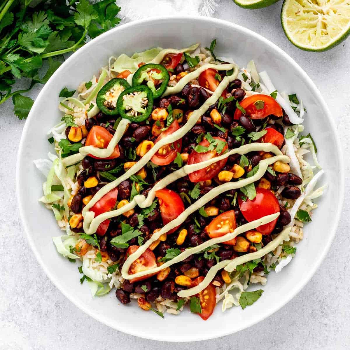 Healthy Black Bean Burrito Bowls {Meal Prep}