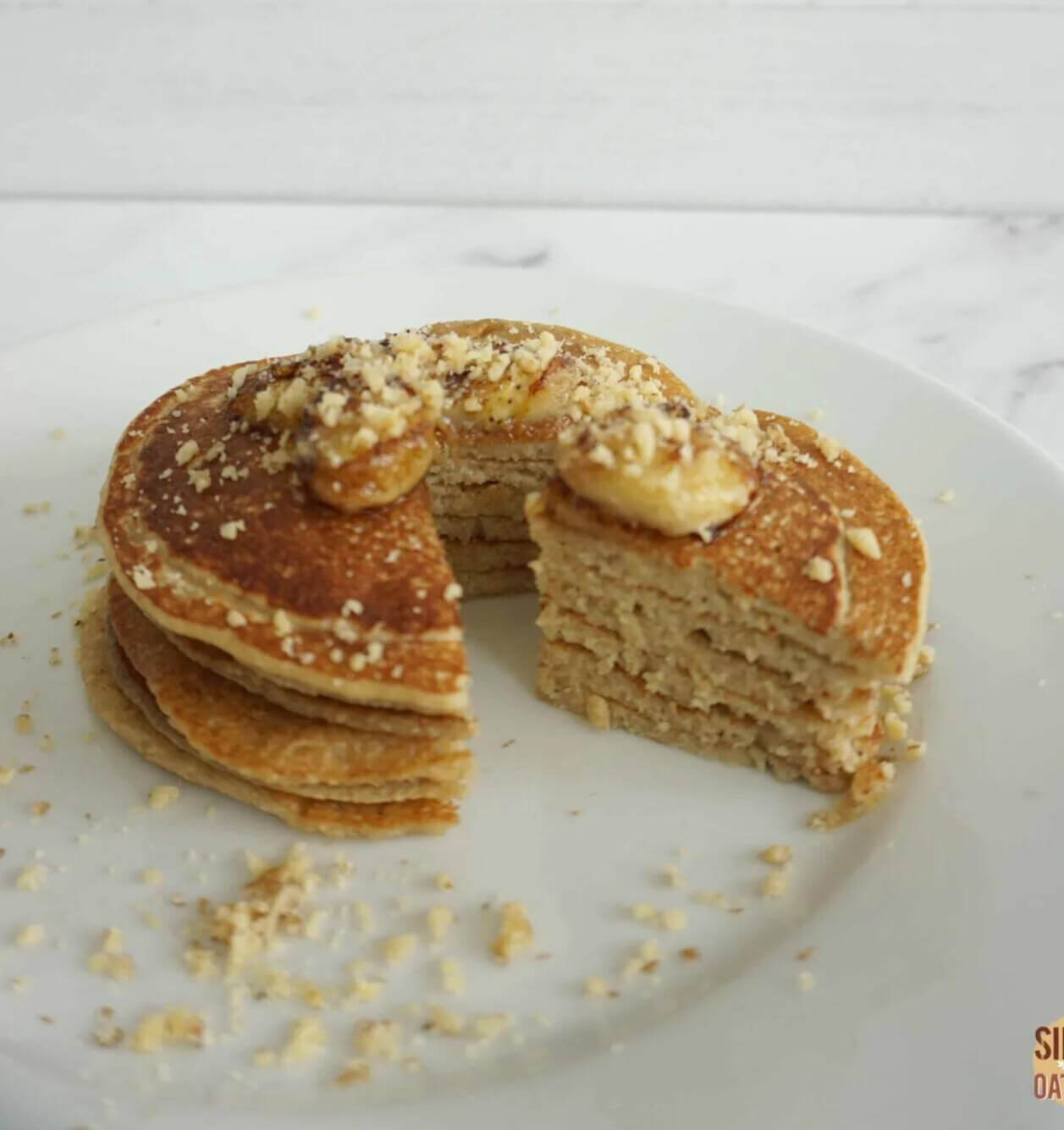 gluten fre vegan banana oatmeal pancakes