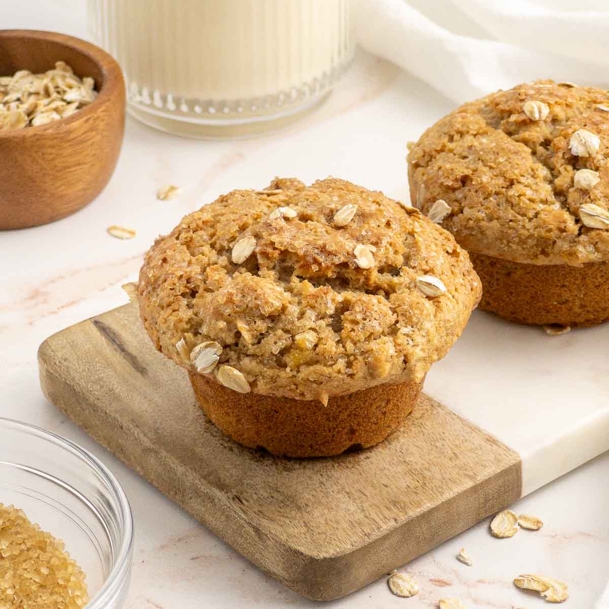 Easy Vegan Banana Oat Muffins (Gluten Free Tested!)