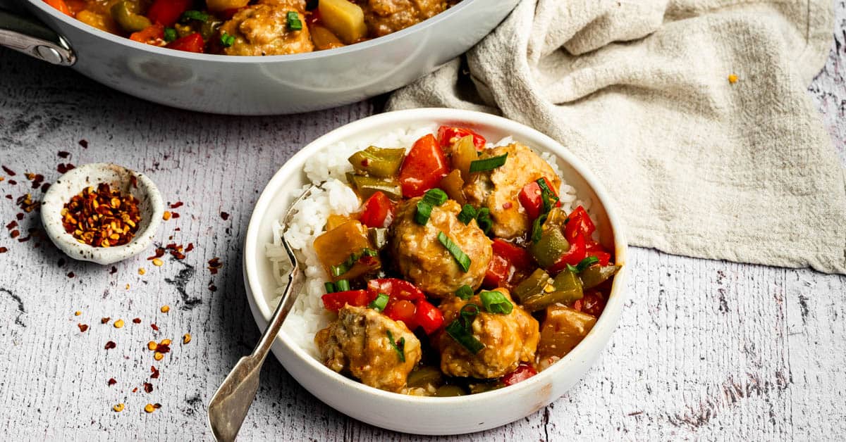 Easy Sweet and Sour Turkey Meatballs